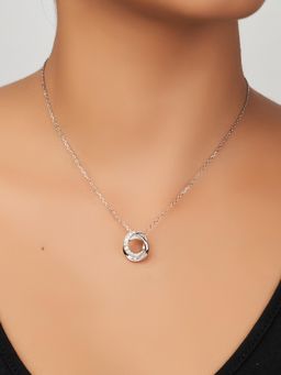 Nistra - 925 Sterling Silver Infinite Connections Necklace (Adjustable)