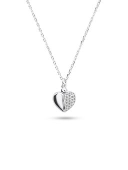 Nistra - 925 Sterling Silver Hidden Heart Necklace (Adjustable)
