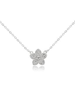 Nistra - 925 Sterling Silver Moonlit Bloom Necklace (Adjustable)