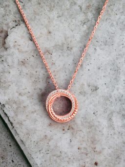 Nistra - 925 Sterling Silver Charm Circles Necklace (Adjustable)