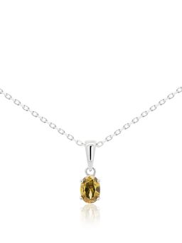 Nistra - 925 Sterling Silver Vibrant Peridot Necklace (Adjustable)