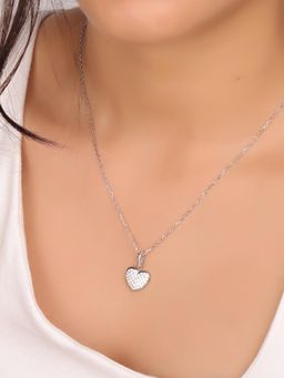 Nistra - 925 Sterling Silver Heartfelt Necklace (Adjustable)