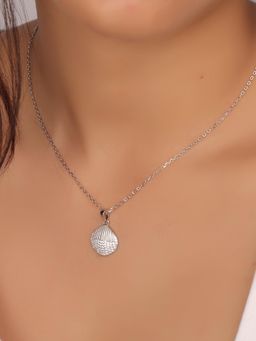 Nistra - 925 Sterling Silver Shell Mist Necklace (Adjustable)
