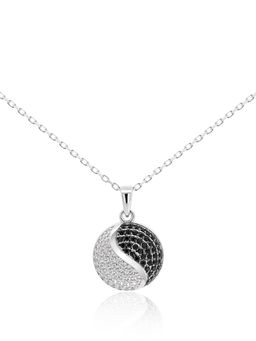 Nistra - 925 Sterling Silver Yin Yang Necklace (Adjustable)