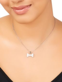 Nistra - 925 Sterling Silver Dog Bone Necklace (Adjustable)