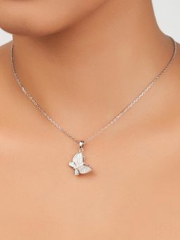 Nistra - 925 Sterling Silver Seraphic Winged Necklace (Adjustable)