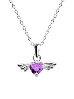 Nistra - 925 Sterling Silver Regal Wings Of Love Necklace (Adjustable)