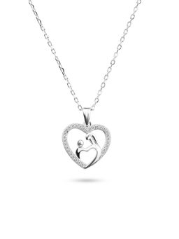 Nistra - 925 Sterling Silver Family Heart Necklace (Adjustable)