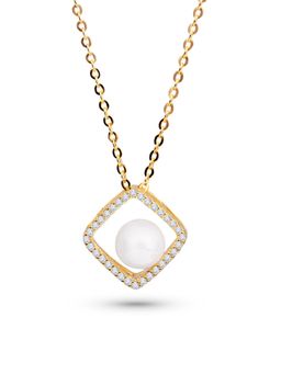 Nistra - 925 Sterling Silver Pearl Duo Necklace (Adjustable)