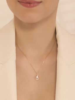 Nistra - 925 Sterling Silver Droplet Charm Necklace (Adjustable)