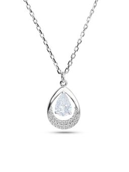 Nistra - 925 Sterling Silver Droplet Charm Necklace (Adjustable)