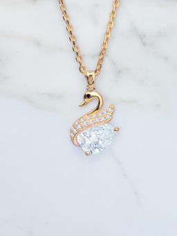 Nistra - 925 Sterling Silver Swan Soiree Necklace (Adjustable)