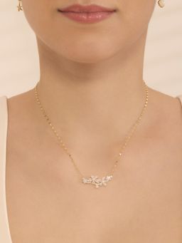 Nistra - 925 Sterling Silver Forever Floral Necklace (Adjustable)