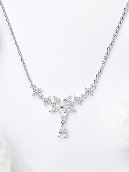 Nistra - 925 Sterling Silver Petal Perfection Necklace (Adjustable)
