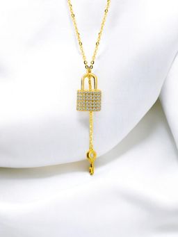 Nistra - 925 Sterling Silver Love Latch Necklace (Adjustable)