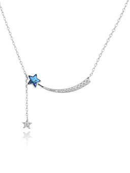 Nistra - 925 Sterling Silver Wishful Shooting Star Necklace (Adjustable)