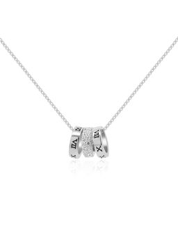 Nistra - 925 Sterling Silver Timeless Trio Necklace (Adjustable)