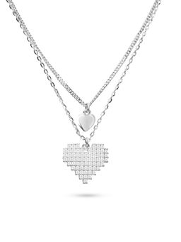Nistra - 925 Sterling Silver Twice Love Necklace (Adjustable)