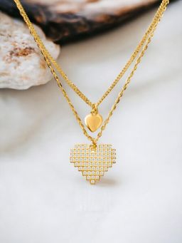 Nistra - 925 Sterling Silver Twice Love Necklace (Adjustable)