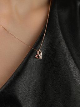 Nistra - 925 Sterling Silver Moissanite Gem-Kissed Heart Necklace (Adjustable)