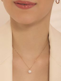 Nistra - 925 Sterling Silver Moissanite Blooming Stone Necklace (Adjustable)