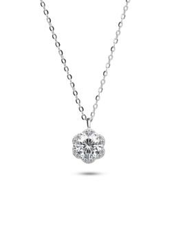Nistra - 925 Sterling Silver Moissanite Blooming Stone Necklace (Adjustable)