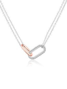 Nistra - 925 Sterling Silver Destiny Intertwined Necklace (Adjustable)