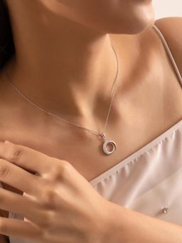 Nistra - 925 Sterling Silver Sun Moon Necklace (Adjustable)