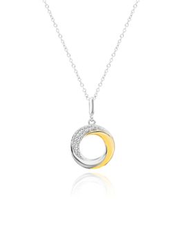 Nistra - 925 Sterling Silver Sun Moon Necklace (Adjustable)