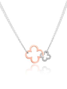 Nistra - 925 Sterling Silver Floral Fantasy Necklace (Adjustable)