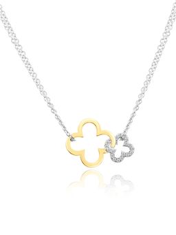 Nistra - 925 Sterling Silver Floral Fantasy Necklace (Adjustable)