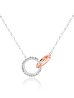 Nistra - 925 Sterling Silver Interwoven Elegance Necklace (Adjustable)