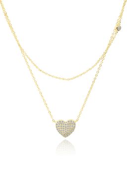 Nistra - 925 Sterling Silver Layered Heart Necklace (Adjustable)