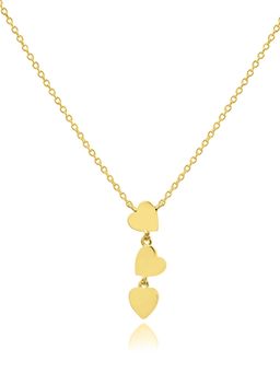 Nistra - 925 Sterling Silver Trio Heart Radiance Necklace (Adjustable)