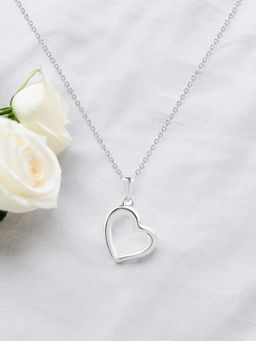 Nistra - 925 Sterling Silver Love's Outline Necklace (Adjustable)
