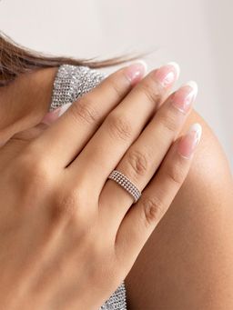 Nistra - 925 Sterling Silver Mesh Mirage Ring