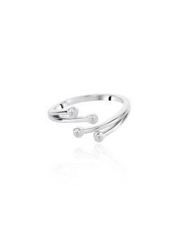 Nistra - 925 Sterling Silver Starlit Ends Ring (Adjustable)