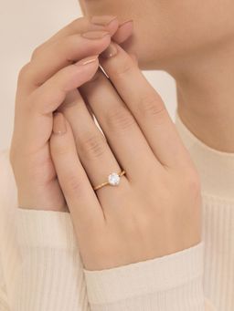 Nistra - 925 Sterling Silver Timeless Solitaire Ring (Adjustable)