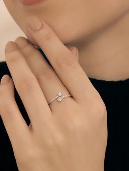 Nistra - 925 Sterling Silver Whisper Spark Ring (Adjustable)