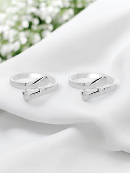Nistra - 925 Sterling Silver Serenity Toe Rings (Adjustable)