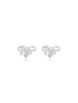 Nistra - 925 Sterling Silver Petals Toe Rings (Adjustable)