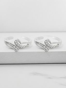 Nistra - 925 Sterling Silver Symphony Toe Rings (Adjustable)