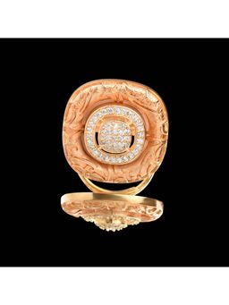 Fida - Wedding Luxurious Gold-Plated American Diamond Finger Ring for Women