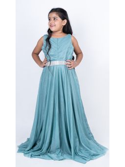 devils n angels - Sea Green Color Party Wear Gown for Girls