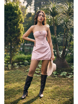 Lea Clothing - Belinda Baby Pink Mini Skirt