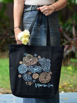 EcoRight - Large Zipper Tote Bag - Vitamin Sea