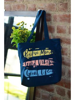 EcoRight - Large Zipper Tote Bag - Good Vibes