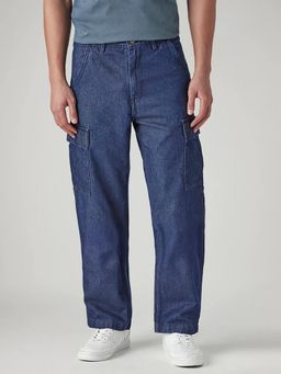 Levi's - Mens Navy Blue Solid Cargo Jeans