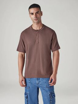 Levi's - Mens Brown Solid T-Shirt