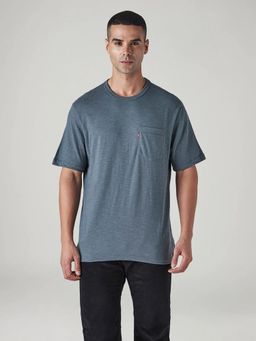 Levi's - Mens Blue Solid T-Shirt